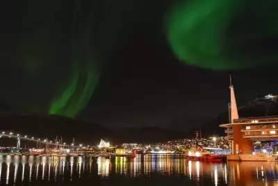 The Northern Lights over the city of Tr&oslash;mso