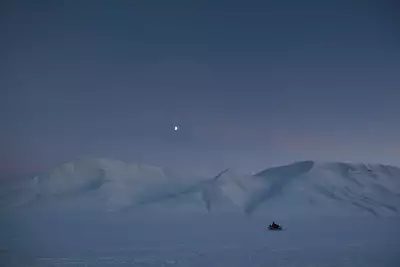 A snowy desert in Svalbard