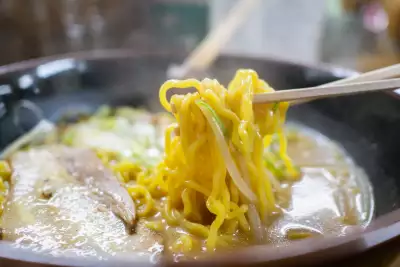 Ramen in Hokkaido is made richer with a small amount of lard