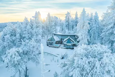 A glass igloo in Finland