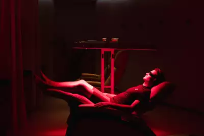 Red light therapy chair at RoseBar Six Senses Ibiza