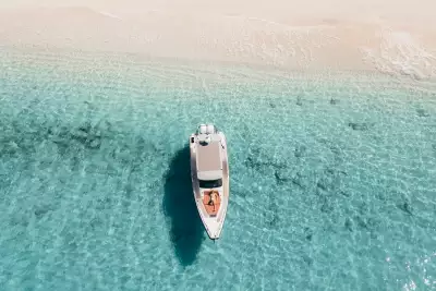Crystal clear waters at Long Bay Beach