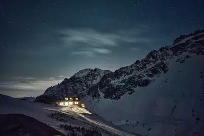 The dark, star-studded skies in the High Tatras Mountains