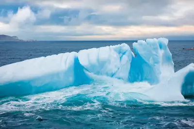 Icebergs often float beyond the Newfoundland coast