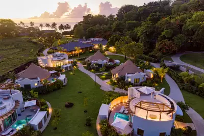 Villas at sunset