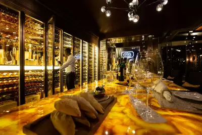 Cuv&eacute;e wine library and private dining room at Origine