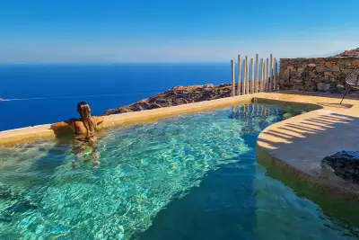 Azure Aegean waters at AGADA Folegandros
