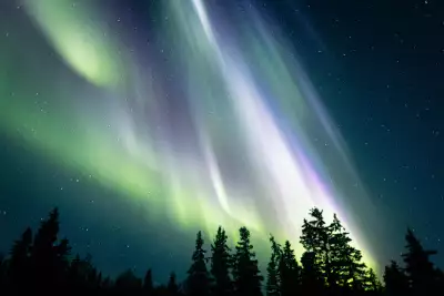 The aurora borealis over Fort Selkirk