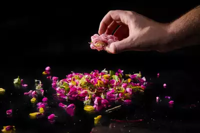 Flower papadum at Gaggan