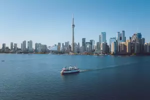The Toronto skyline from Lake Ontario