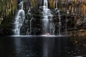 A waterfall in Mauritius A waterfall in Mauritius