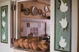 Freshly baked sourdough bread