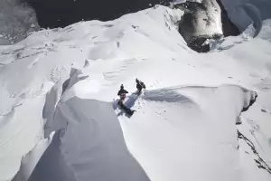 Climbing a peak in Antartica Climbing a peak in Antartica