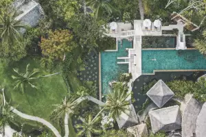 The swimming pool at Kamalaya Koh Samui
