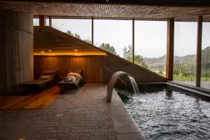 The design-forward spa at Refugio Chiloé