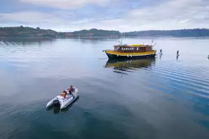 A paddleboarding excursion in the Los Lagos region of Chile
