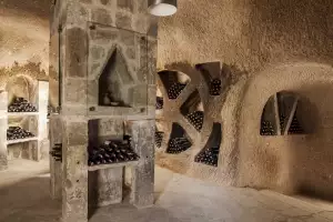 The wine cellar at Argos in Cappadocia holds over 25,000 bottles and is the largest in Turkey