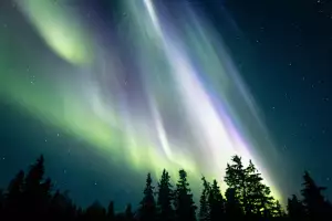 The aurora borealis over Fort Selkirk