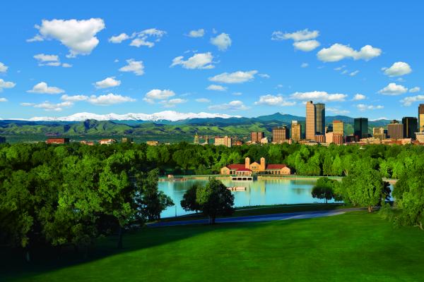 The Denver skyline, Colorado The Denver skyline, Colorado