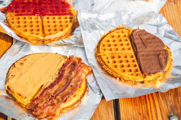 Waffles from Corbet's Cabin in Jackson Hole, Wyoming Waffles from Corbet's Cabin in Jackson Hole, Wyoming