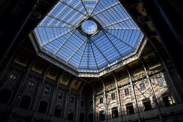 The glass cupola at the Bolsa Palace