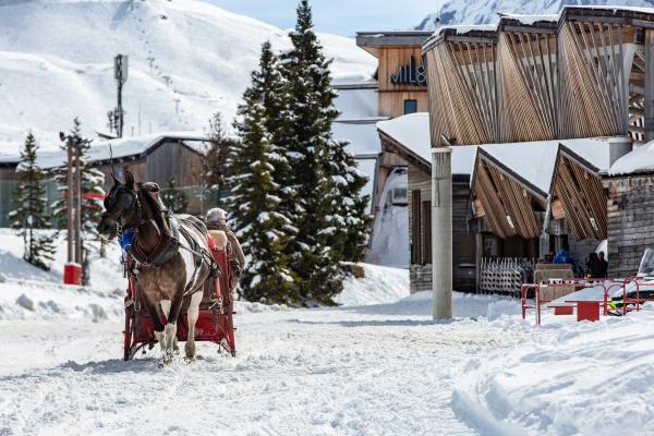 A horse cart in Avoriaz A horse cart in Avoriaz