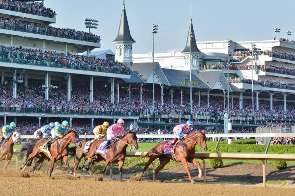 A race at the Kentucky Derby A race at the Kentucky Derby