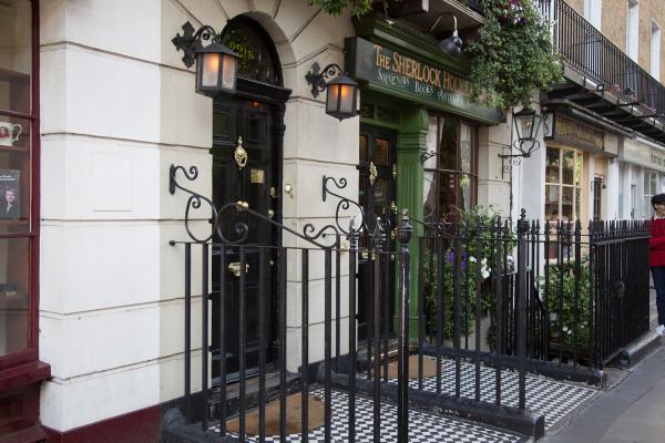 The Sherlock Holmes Museum in London at 221b Baker Street The Sherlock Holmes Museum in London at 221b Baker Street