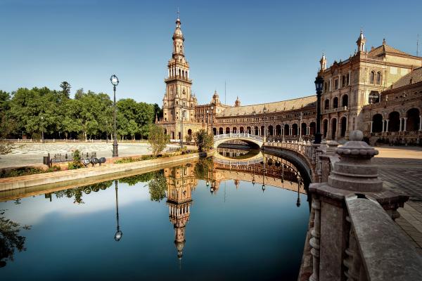 The Plaza de España in Seville The Plaza de España in Seville