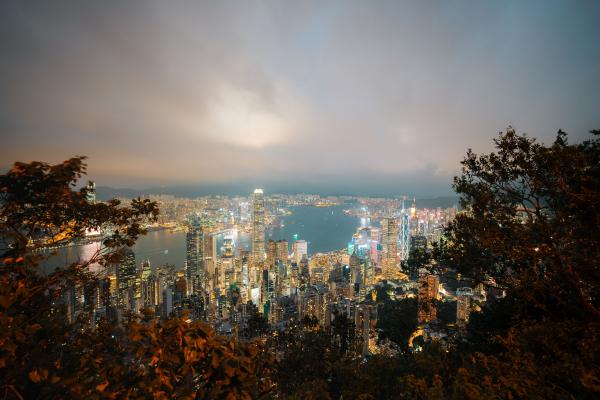 A view of Hong Kong Island from Victoria Peak A view of Hong Kong Island from Victoria Peak
