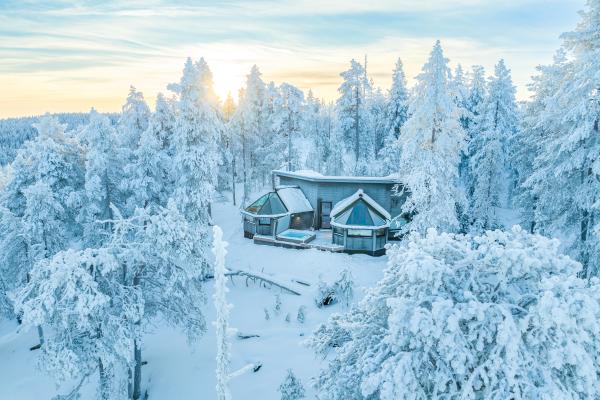 A glass igloo in Finland A glass igloo in Finland