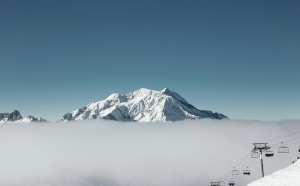 Snow-capped mountains in Val-d'Isère