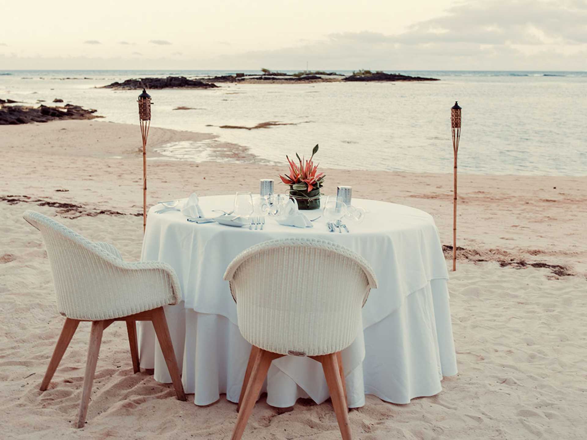 Wedding on the beach at Beachcomber resorts