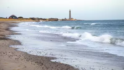 The beach at Sønderstrand, often visited by Winter Bathers