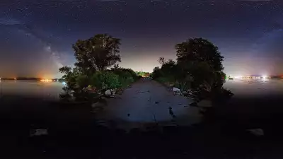 Photograph of the Milky Way stars at night over Vinci, Serbia