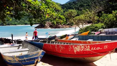 Photograph of fishing boats in Paraty