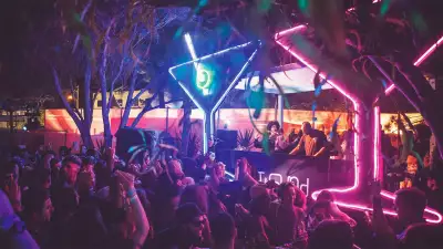 Photograph of Lost & Found festival at night in Malta
