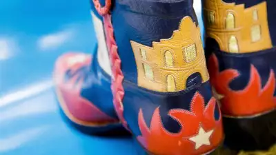 Remember the Alamo cowboy boots, Houston and San Antonio Texas, USA