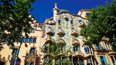 Architecture of Gaudi in Barcelona, Spain