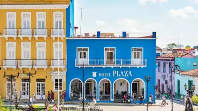 A hotel and square in Cuba