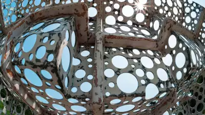 Shinto Ohtake's 'Shipyard Works' - a hole-filled sculpture