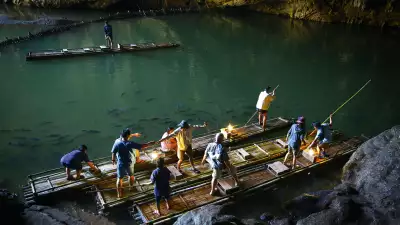 Fishing rafts in rural Thailand