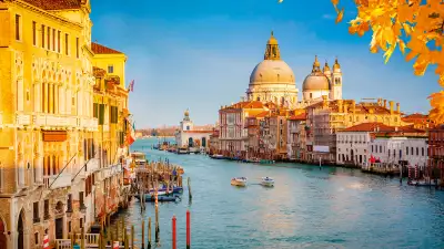 Autumnal view of the Grand Canal, Venice