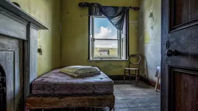 View from the bedroom of an uninhabited house on Ensay