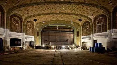 Renovaton work on the Variety Theater in Cleveland, Ohio