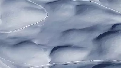 Snow tracks in the Tyrolean Alps, Austria