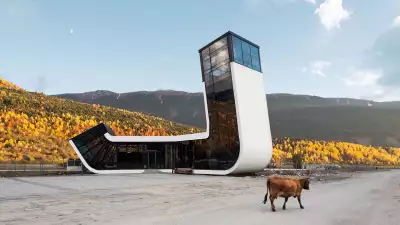 The strange exterior of the terminal at Queen Tamar airport, Georgia