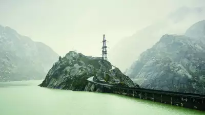The approach to the oldest swiss hotel by mountain cycle pass