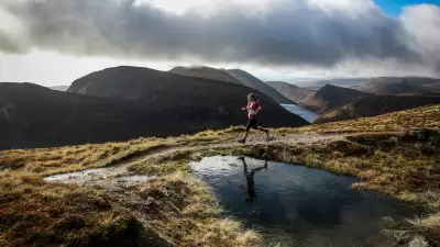 Lizzie Wraith striding out in the Mourne Mountains