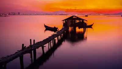 Thai jetty and boat